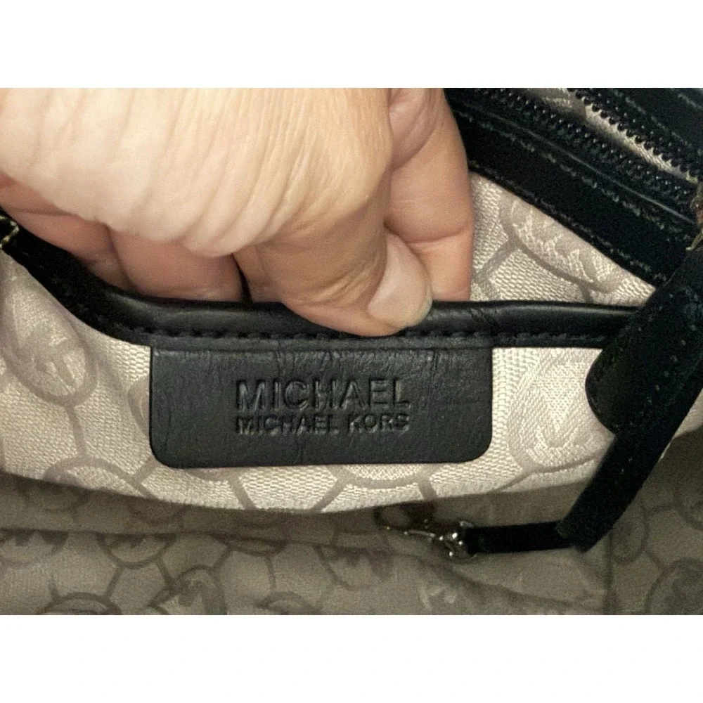 Michael Kors Large Hamilton Satchel Tote Animal Print Calf Hair Leather Bag READ